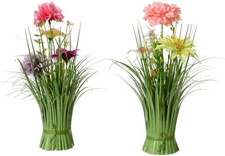Decoris Gras boeket H30cm roze