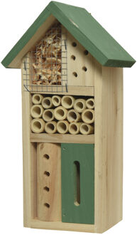 Decoris Groen insectenhotel huisje 26 cm