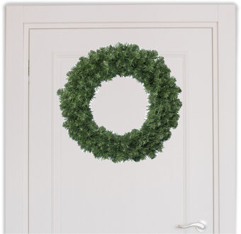 Decoris Groene dennenkrans 60 cm kerstversiering deurkransen - Kerstkransen