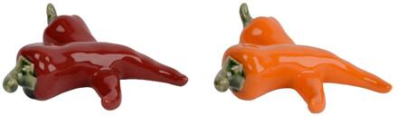 Decoris Groente Peper porselein 12,5x12,5x4cm verschillende