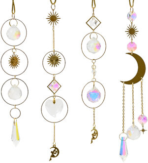 Decoris Hangdeco metaal met Zon en Maan Goud verschillende