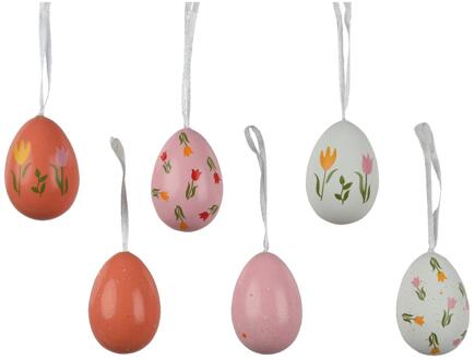 Decoris Hangdeco Paasei polystyreen 6Ø4xH6cm roze