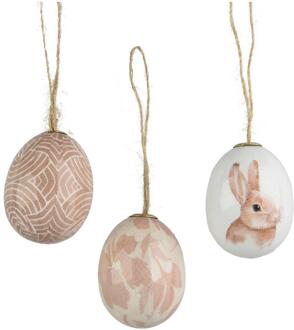 Decoris Hangdecoratie Ei foam Ø4xH6cm verschillende