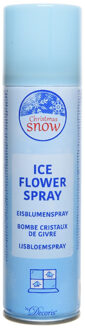 Decoris IJsbloemen sneeuwspray - busje 150 ml - raamspray - spuitbus - raamversiering Wit