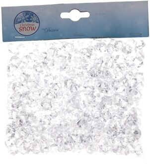 Decoris ijsblokjes - transparant - kunststof - 1 cm - 200 gram - decoratie - winter themafeest