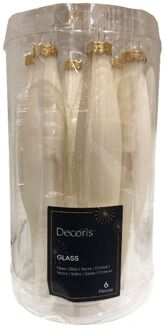 Decoris Ijspegel glas d3h15 cm wlwt ass 6st kerst