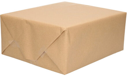 Decoris inpakpapier / cadeaupapier - gerecycled kraft papier- bruin - 200 x 70 cm - Hobby