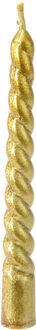 Decoris Kaars Swirl goud H10cm set a 8 st.