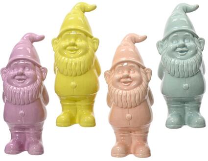 Decoris Kabouter keramiek pastel kleuren h25cm verschillende