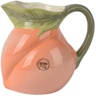 Decoris Karaf dolomiet H16cm perzikvorm oranje