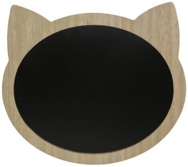 Decoris Katten/poezen krijtbord/memobord mdf 40 x 35 cm Multi
