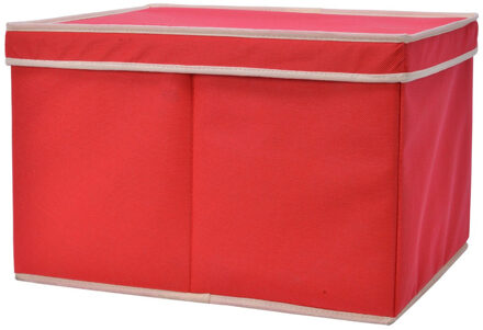 Decoris Kerst opbergbox - rood - voor 24x kerstballen van 8 cm - Kerstballen opbergboxen