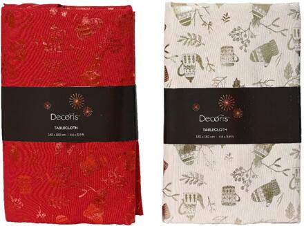 Decoris Kerst Tafelkleed 180x140cm verschillende