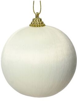 Decoris Kerstbal foam d8 cm wolwit I kerst