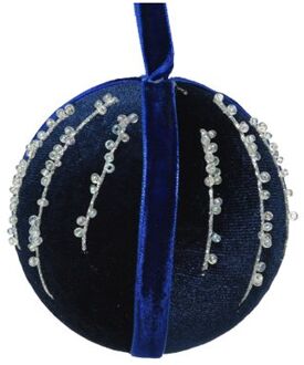 Decoris Kerstbal foam d8cm blauw