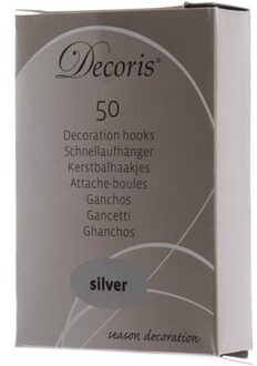 Decoris Kerstbalhaakjes - 150x st - zilver - 3,5 cm - ophanghaakjes - kerstboom