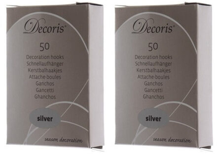 Decoris Kerstbalhaakjes - 400x st - zilver - 3,5 cm - ophanghaakjes - kerstboom