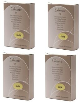 Decoris Kerstbalhaakjes goud 200 stuks Goudkleurig