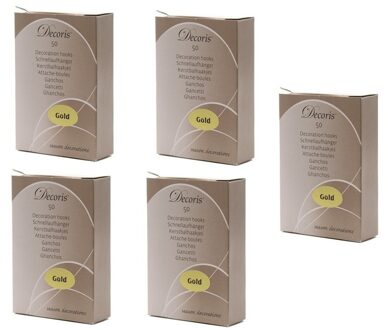 Decoris Kerstbalhaakjes goud 250 stuks