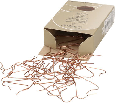 Decoris Kerstbalhaakjes koper 100 stuks - Kerstbalhaakjes Bruin