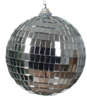 Decoris Kerstballen foam d10l10 cm zilver kerst Wit