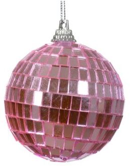 Decoris Kerstballen foam d6l6 cm fuchsia kerst Roze