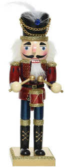 Decoris Kerstbeeldje houten notenkraker poppetje/soldaat 25 cm kerstbeeldjes