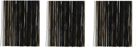 Decoris kerstboom folie slieren - tinsel - zwart - 3x zakje - 40 x 50 cm