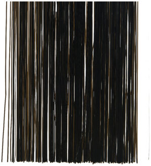 Decoris kerstboom folie slieren - tinsel - zwart - 50 cm - kerstboomversiering