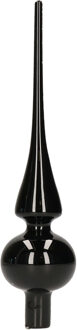Decoris Kerstboompiek - zwart - glans - 26 cm
