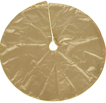 Decoris Kerstboomrok - velvet goud - D120 cm - polyester - kerstboomkleed Goudkleurig