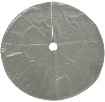 Decoris Kerstboomrok - zilver - D120 cm - polyester - kerstboom kleed - rok voor kerstboom