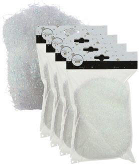 Decoris Kerstboomversiering engelenhaar - wit - iriserend - 80 gram