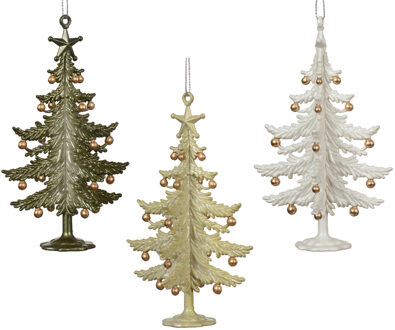 Decoris Kersthanger Boom kunststof 13cm verschillende