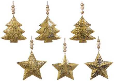 Decoris Kersthanger ijzer antiek goud 1x10x14cm