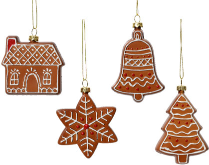 Decoris Kersthanger kunststof peperkoekhuisje verschillende
