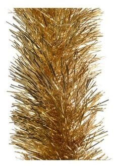 Decoris kerstslinger - 3x - goud - 270 x 10 cm - lametta - folie - guirlande - kerstversiering Goudkleurig