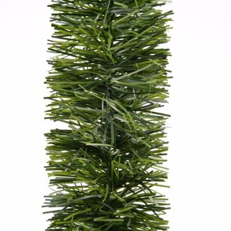 Decoris Kerstslinger - 3x - guirlande - groen - glanzend lametta - 270 cm