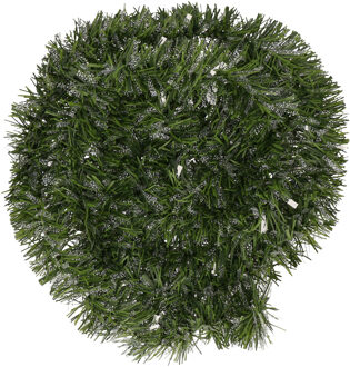 Decoris Kerstslinger - groen - 270 cm - lametta/tinsel - folie slinger - Kerstslingers