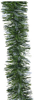 Decoris Kerstslinger - groen/transparant - 270 x 7,5 cm - lametta?- kerstversiering
