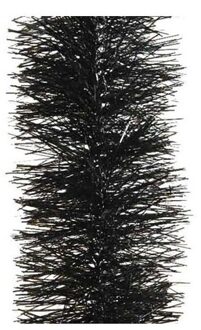 Decoris Kerstslingers - zwart - folie - 10 x 270 cm - guirlande - kerstboom decoratie - Kerstslingers