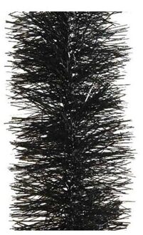 Decoris Kerstslingers - zwart - folie - 10 x 270 cm -?kerstboom decoratie