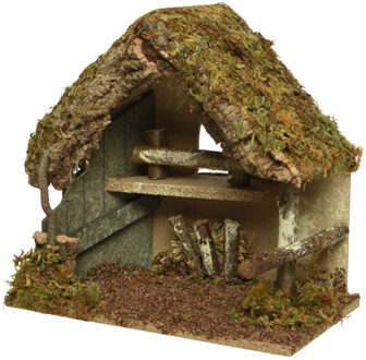 Decoris Kerststalletje zonder figuren 30 cm - Kerststallen Bruin