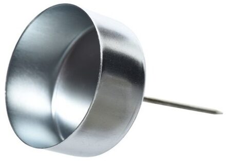 Decoris Kerststukjes theelichthouders zilver 4 stuks