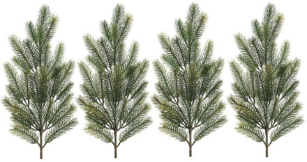 Decoris kersttak - 4x - groen - 66 cm - dennentak - kerstversiering - kerstdecoratie - kunsttak