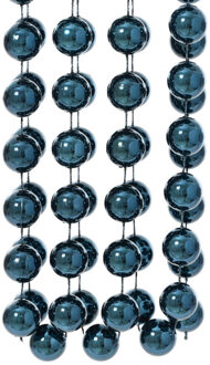 Decoris Kralenslinger - donkerblauw - XL - 270 cm - kunststof - kerstslinger