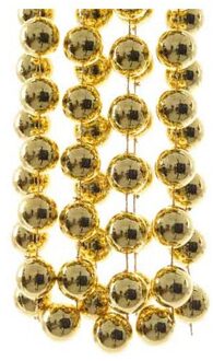 Decoris Kralenslinger XXL - goud - 270 cm - D2 cm - kunststof - kerstboomversiering