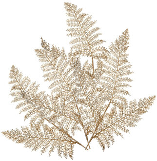 Decoris Kunstplant tak varen - 4x - goud - 80 x 30 cm - kunststof - metallic glans - decoratie