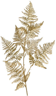 Decoris Kunstplant tak varen - goud - 87 x 36 cm - kunststof - metallic glans - decoratie