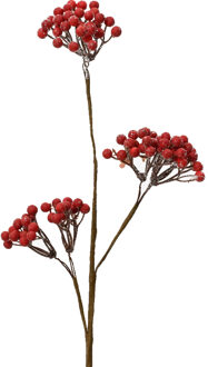 Decoris Kunsttak Bessentak foam H50cm rood